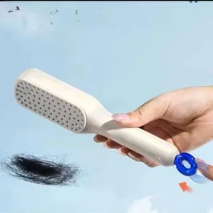 Self-Cleaning Hair Comb – Effortless Detangling & Scalp Massage with Retractable Bristles