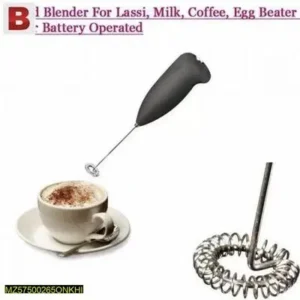 Handheld Coffee Beater Mixer & Whisker – Battery Operated Milk Frother & Egg Beater