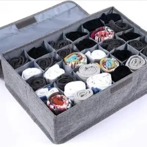 24 Pockets Socks Organizer, Pack Of 2