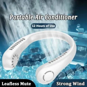 X5 Leafless Hanging Neck Fan – Portable, Rechargeable & Adjustable